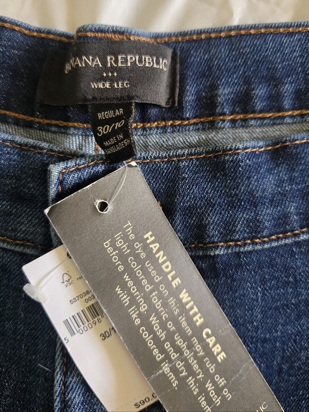 Banana Republic Dark Blue Wide Leg Jeans - Picture 2 of 6